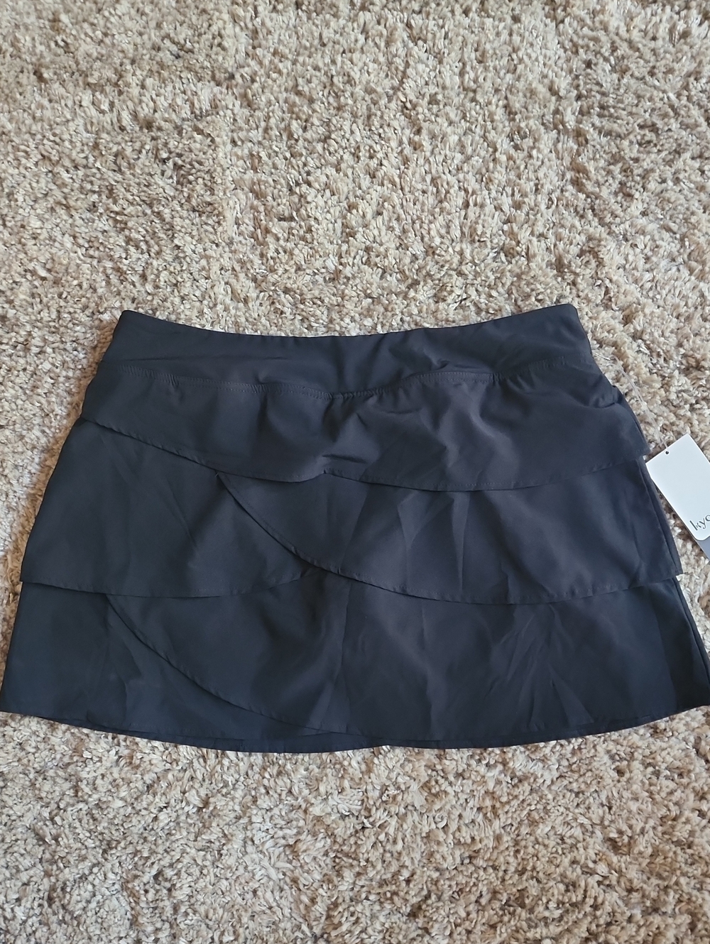 Kyodan Black Layered Mini Athletic Skirt/shorts